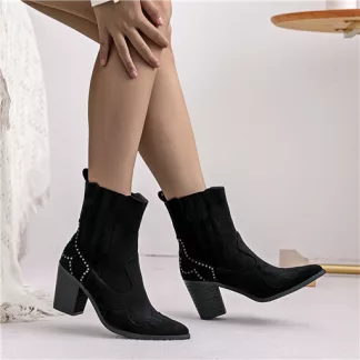 Bottine santiags "Moow" (T36-T41) (noir)