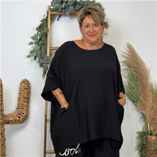 Tunique Oversize 2 Poches 🇮🇹 (noir)