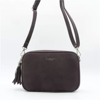 Sac Zippé Pompon aspect Daim Flora & Co (gris)