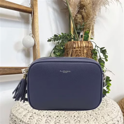 P428- Sac Flora & Co 2 Zips (marine) – Image 3