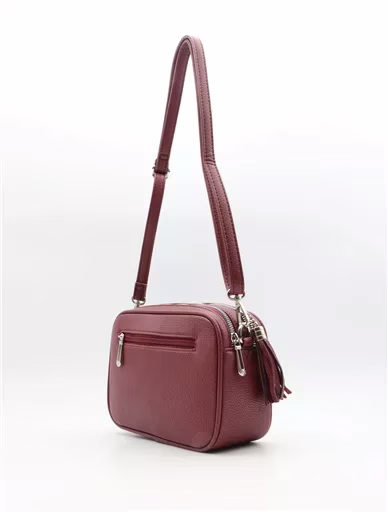 P428- Sac Flora & Co 2 Zips (bordeaux) – Image 5