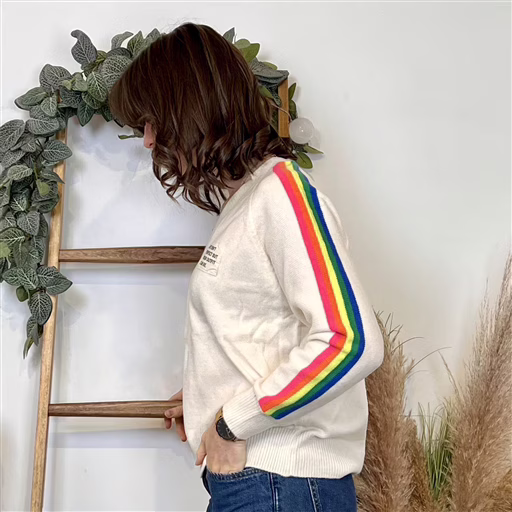 I866- Pull « Life is not perfect… (beige) – Image 3