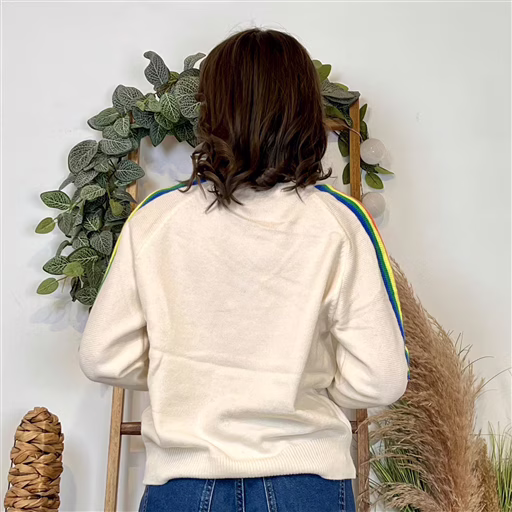 I866- Pull « Life is not perfect… (beige) – Image 5