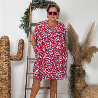 Robe-short Maelle Liberty (rouge)