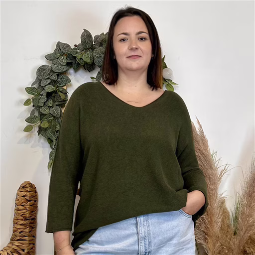 J878- Pull loose Col V (Gt) (kaki) – Image 3