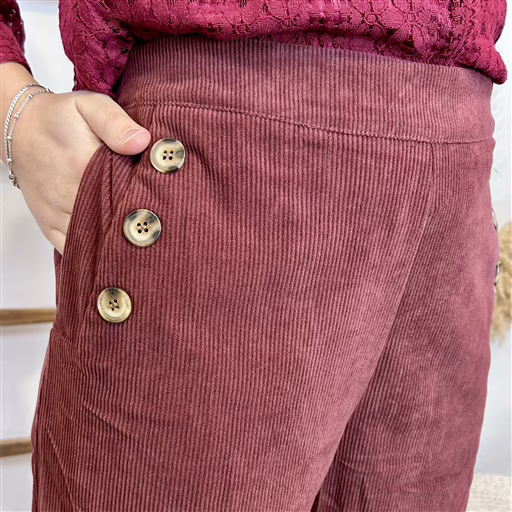 L754 – Pantalon Velours (T36-T40) (bordeaux) – Image 5