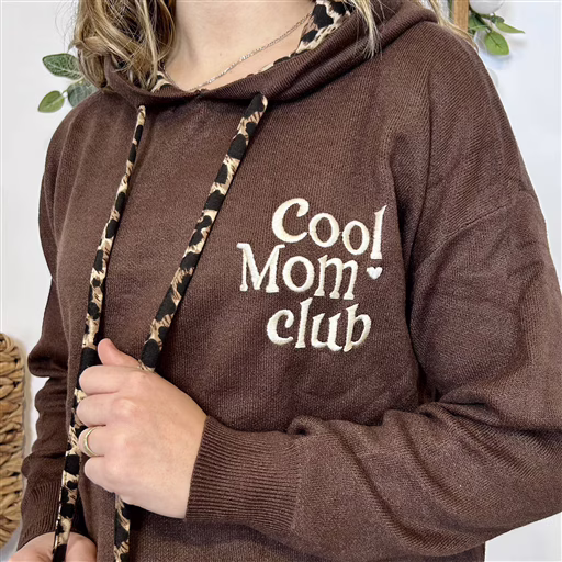 I886 - Pull "Cool Mom Club" (TU) (marron) – Image 5