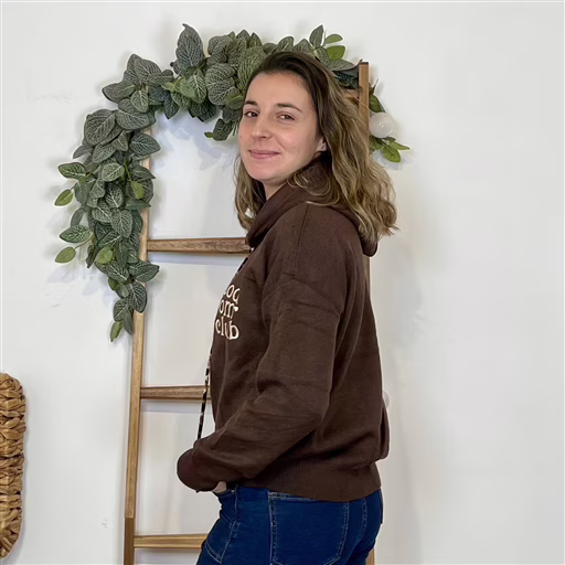 I886 - Pull "Cool Mom Club" (TU) (marron) – Image 4