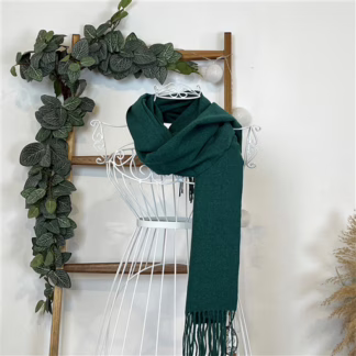 Echarpe Mixte Laine Cachemire (vert bouteille)