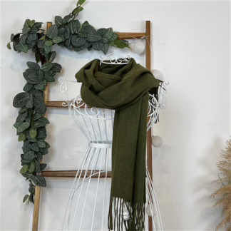 Echarpe Mixte Laine Cachemire (kaki)