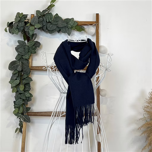 Echarpe Mixte Laine Cachemire (marine)