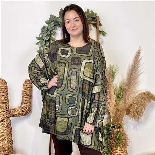 J997 - Tunique graphique (GT) (kaki) – Image 2