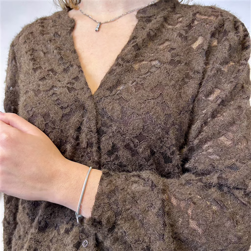 J870 - Chemisier dentelle (T36-T40) (marron) – Image 5