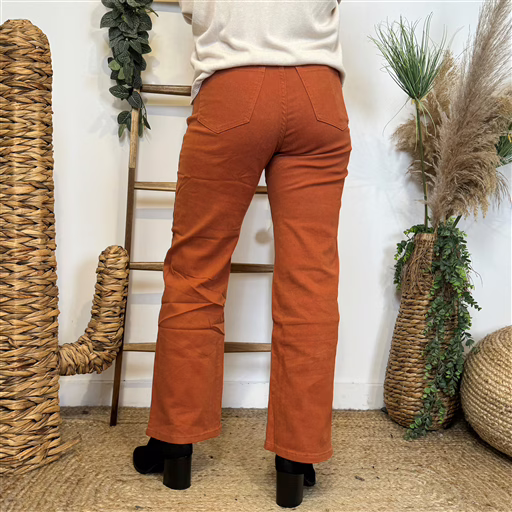 O588- Jean Flare Voggo T36-T44 (rouille) – Image 5