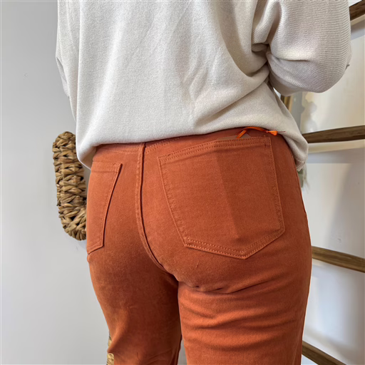 O588- Jean Flare Voggo T36-T44 (rouille) – Image 6