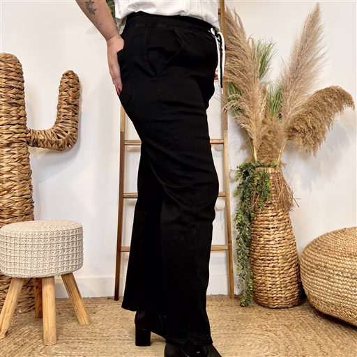 M910 - Jean Wide Voggo (T42-T50) (noir) – Image 3