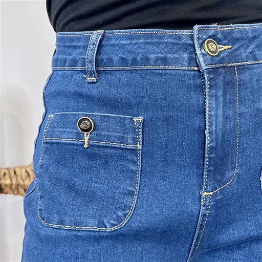 M917 - Jean Wide revers (T36-T44) (denim) – Image 4
