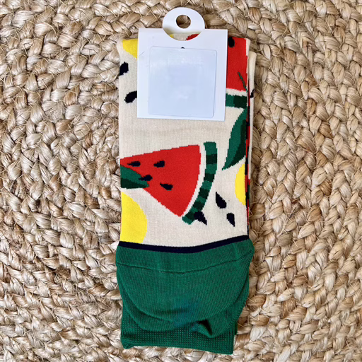 V285 - Chaussettes à motifs (vert sapin) – Image 3