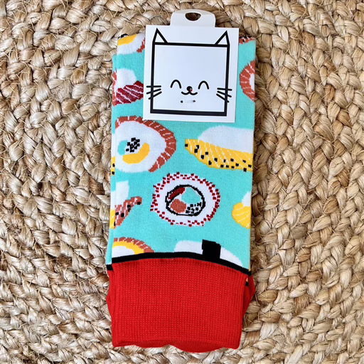 V285 - Chaussettes à motifs (rouge) – Image 2