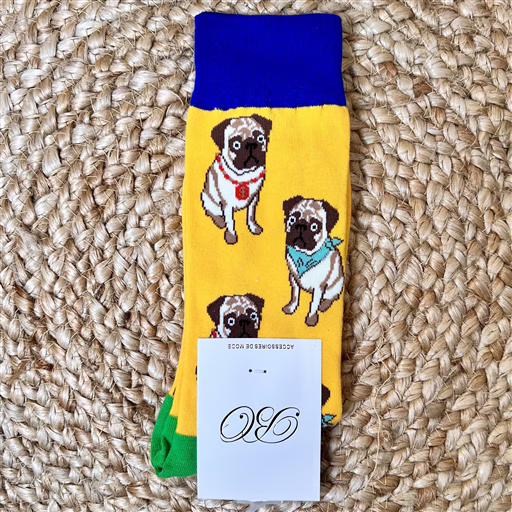 V280 - Chaussettes à motifs (bleu royal) – Image 2