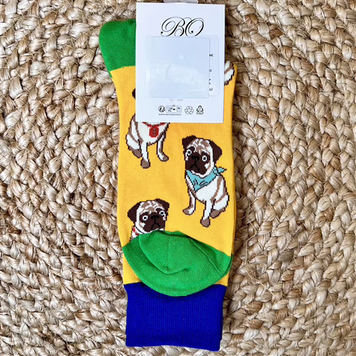 V280 - Chaussettes à motifs (bleu royal) – Image 3