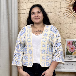 I860 - Gilet en maille (TU) (bleu ciel)