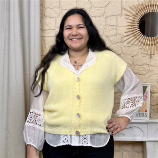 I800 - Gilet maille sans manches (TU) (jaune)
