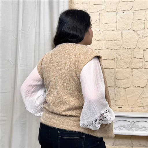 I810 - Gilet sans manches (TU) (camel) – Image 4