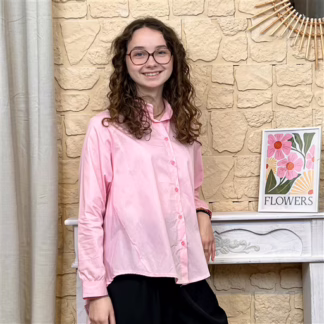 I812 - Chemise unie (TU) (rose)