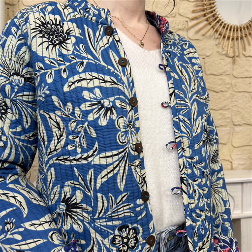 I785 - Veste réversible (bleu royal) – Image 9