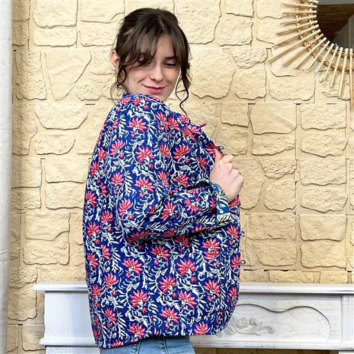 I785 - Veste réversible (bleu royal) – Image 4