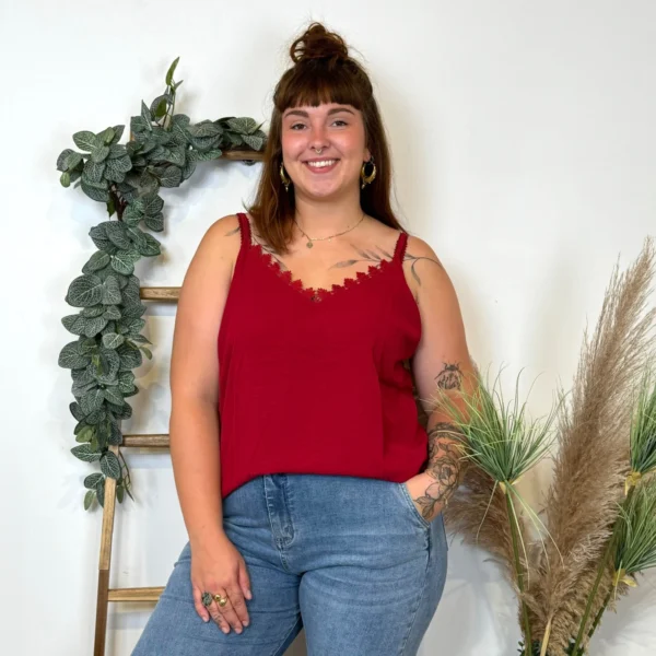 K947- Débardeur Christy (T44-T52) - bordeaux - 52