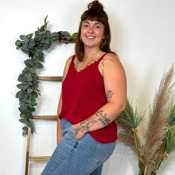 K947- Débardeur Christy (T44-T52) - bordeaux - 52