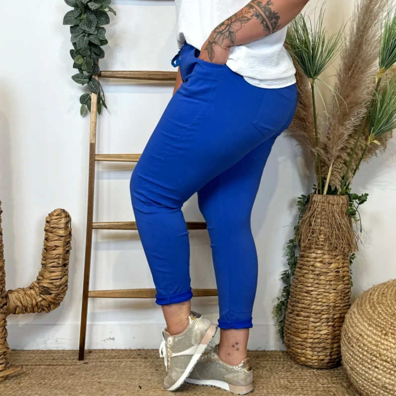 Pantalon stretch "Made in Italie" - bleu-royal - taille-unique-grande-taille