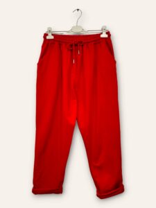 Pantalon femme taille élastiquée C’MÉLODIE T44-T50 - rouge - taille-unique-grande-taille