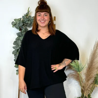 Z125 - Pull loose Crop-Top (GT) - noir - taille-unique-grande-taille