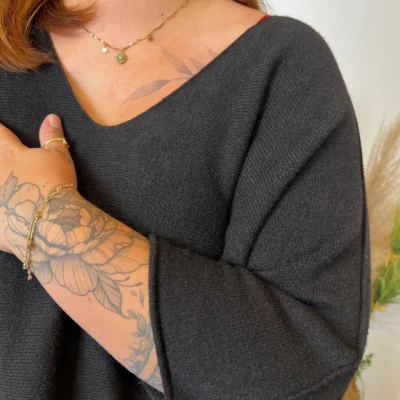 Z125 - Pull loose Crop-Top (GT) - noir - taille-unique-grande-taille