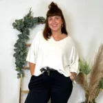 Pull court femme loose « Jolies Formes » - blanc - taille-unique-grande-taille