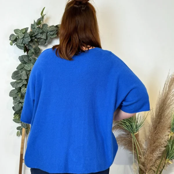 Z125 - Pull loose Crop-Top (GT) - bleu-royal - taille-unique-grande-taille