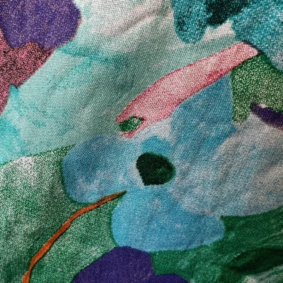 Z759- Blouse Christy "Peinture" (T44-T52) - bleu-turquoise - 52