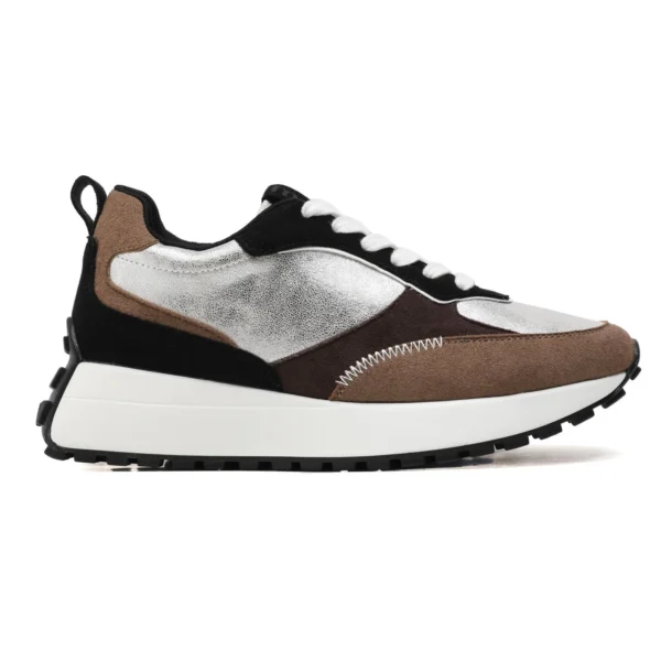 R415- Sneakers Moow tricolore (T36-T41) - camel - 41