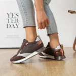 Sneakers femme marron et cuivre MOOW T36-T41 - marron - 41