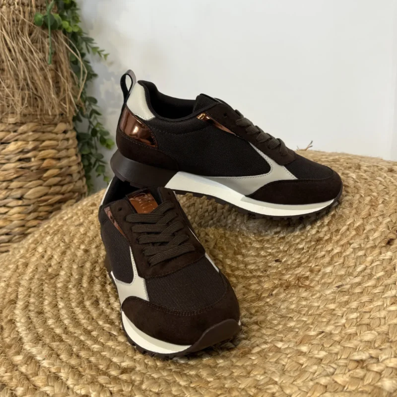 R374- Sneakers Moow (T36-T41) - marron-chocolat - 41