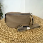 Sac banane femme Flora & Co à double zip - beige - sans-taille