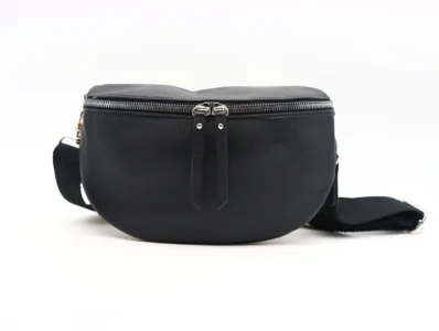 Sac banane femme Flora & Co à double zip - noir - sans-taille