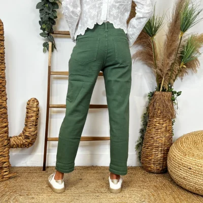 W112- Jean Mom Voggo (T36-T44) - kaki - 44