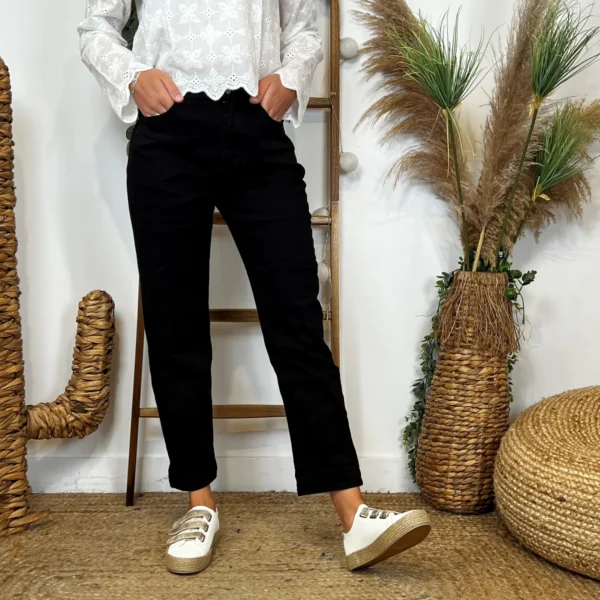 W112- Jean Mom Voggo (T36-T44) - noir - 44