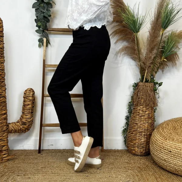 W112- Jean Mom Voggo (T36-T44) - noir - 44