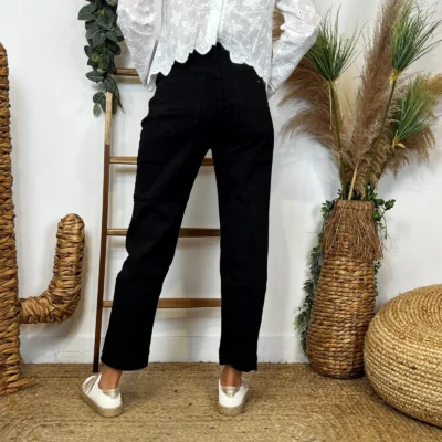 W112- Jean Mom Voggo (T36-T44) - noir - 44