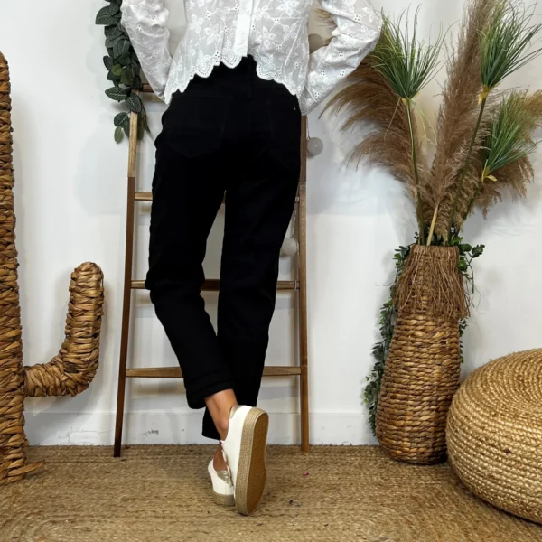 W112- Jean Mom Voggo (T36-T44) - noir - 44